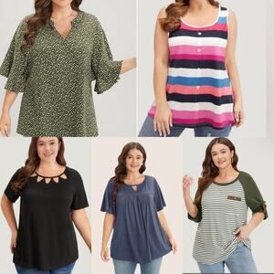 5 Tops Bundle Size 12 Large BloomChic TShirt Tank Top Blouse Lot Whole sale NWT